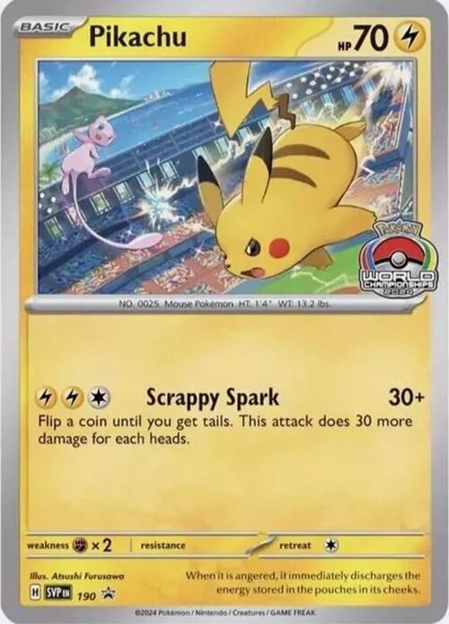 Pikachu (SVP 190)- 2024 Celebratory Pikachu Promo Card