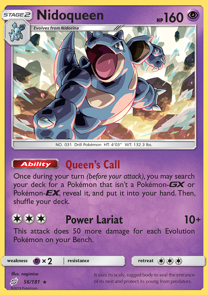 Nidoqueen (TEU 56) - Team Up - Reverse Holo - Poke Single